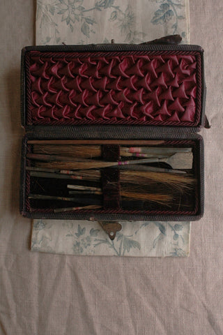 Beautiful Old Worn Box of Brushes