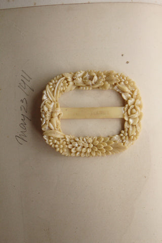 Detailed Floral Belt Buckle