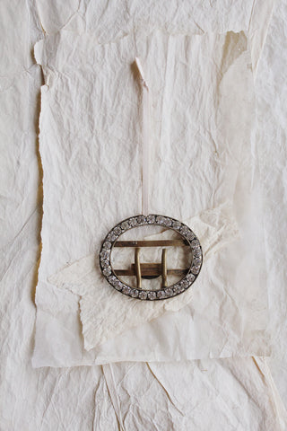 Old Cut Glass Buckle Decoration