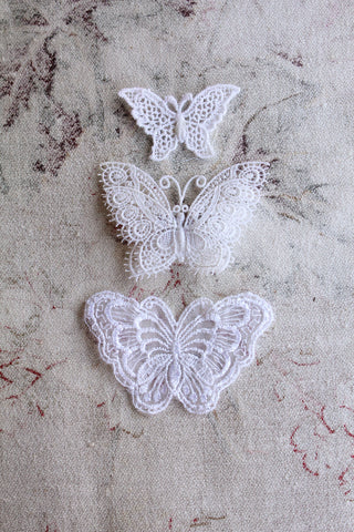 Vintage Lace Butterfly Trio