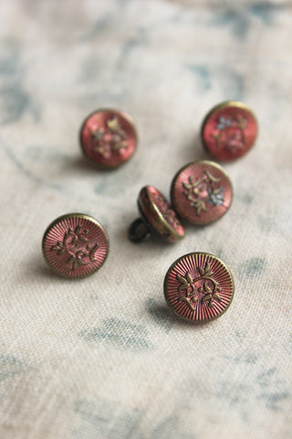 Beautiful Mauve Foliage Pressed Buttons