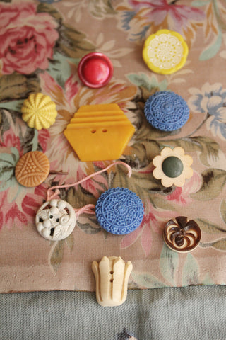 Collection of Colourful Floral Varied Buttons