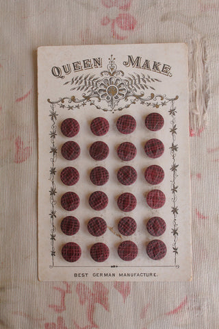 Old Carded Buttons - Deep Claret