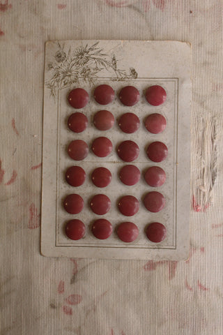 Old Carded Buttons - Dark Terracotta