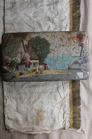 Old Button Tin Filled with Buttons