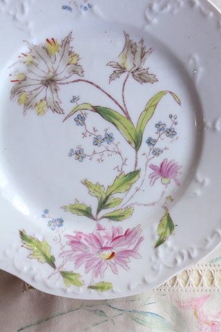 Sweet Floral Hand Painted Cake Plate