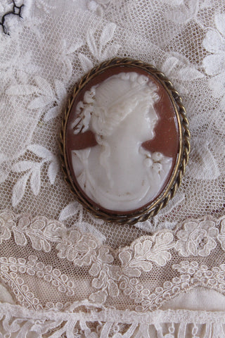 Broken Cameo Brooch
