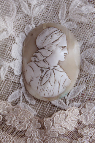 Old Reclaimed Carved Shell Cameo