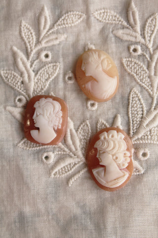 Old Trio of Miniature Cameos