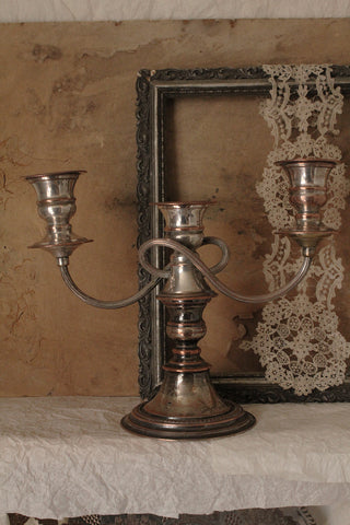 Old Silver Plated Candelabra