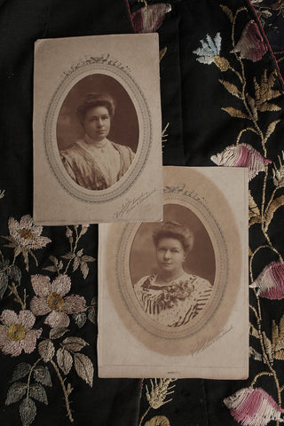 Old Parlour Portrait Photographs In Decorative Mounts