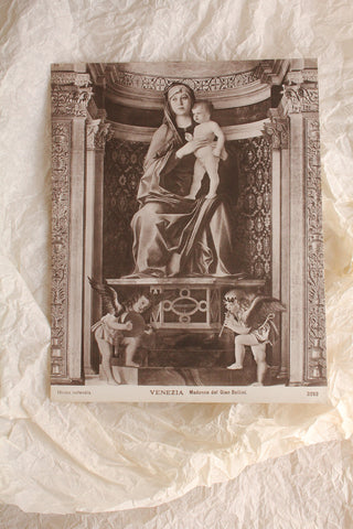 Antique Gelatin Silver Print/Photograph - Madonna del Gian Bellini