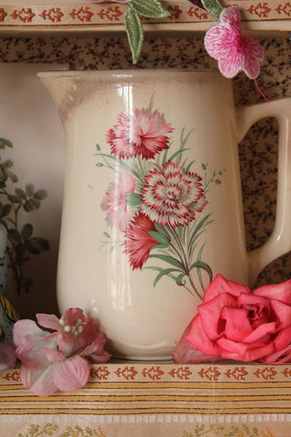 Perfectly Imperfect Jug/Vase - Carnations