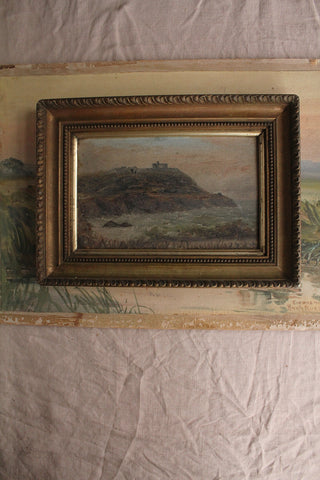 Framed Painting - Coastal Castle