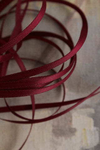 Double Satin Ribbon - Dark Berry