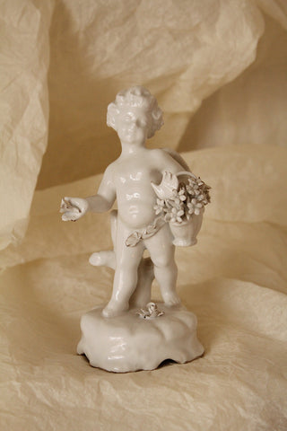 Beautiful Rare Antique Flower Cherub with Wings
