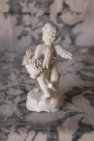 Beautiful Rare Antique Flower Cherub with Wings