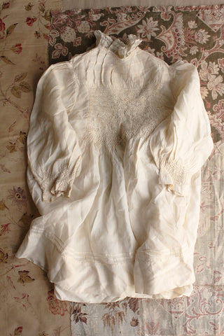Stunning Childs Silk Smocked & Embroidered Dress