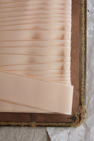 Vintage Milliner's Ribbon - Apricot Cream