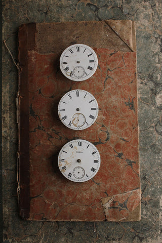 Reclaimed Pocket Watch Faces - trio two