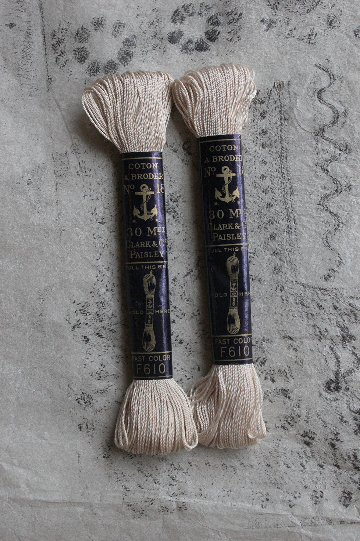 Old Skeins of Natural Broderie Cotton