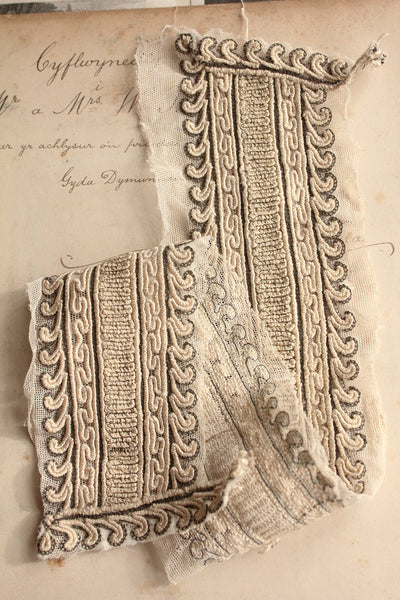 Couched Shield Example Couched Detailing – The Linen Garden