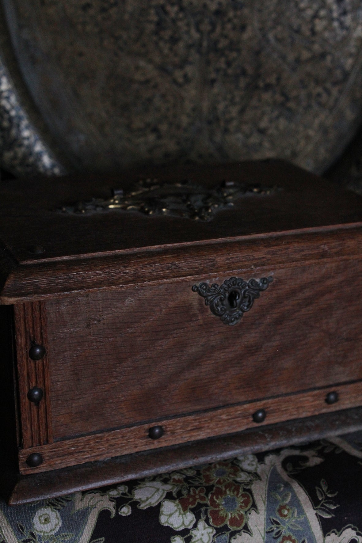 Old Hand Made Wooden Keepsake Box