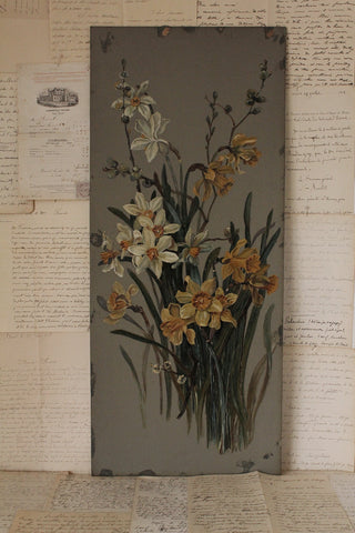 Beautiful Rare Art Nouveau Painting - Narcissus