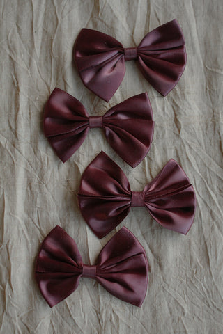 Vintage Satin Ribbon Bows - Copper Beach Mauve