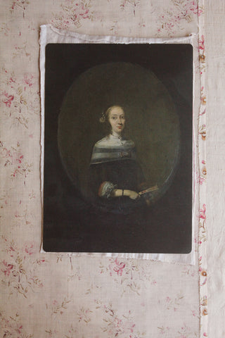 MANTLE CARD -  Medium - Lady With Fan