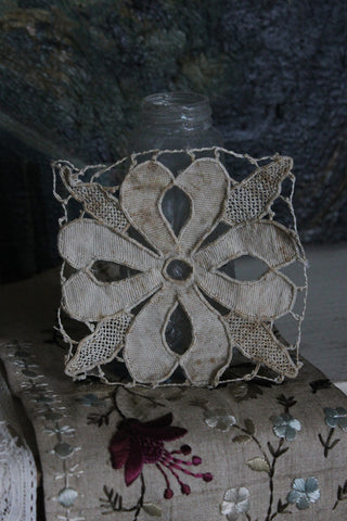 Antique Linen Floral Decorative - Rustic Two