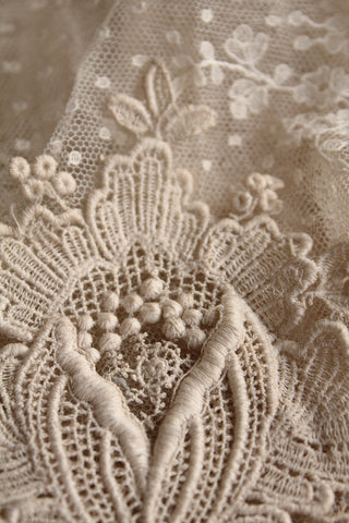 Reclaimed Lace Appliques - Peony & Square Tile