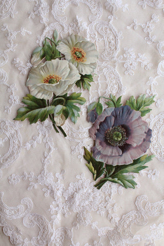 Victorian Die Cut Flowers - Poppies