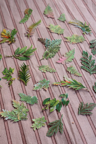 Rare Victorian Embossed Decoupage Foliage - Set 1