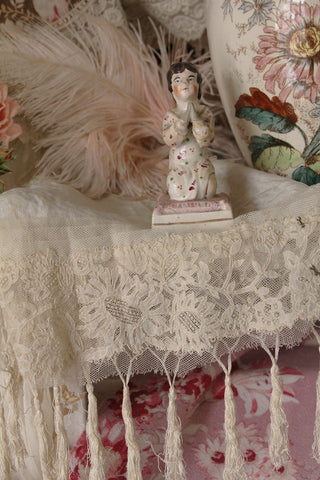 Beautiful Reclaimed Fine Applique Lace Sample