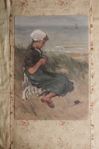 MANTLE CARD -  Large - Knitting In The Dunes