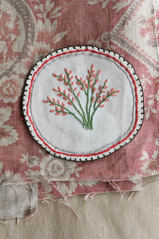 Hand Embroidered Coaster/Cameo