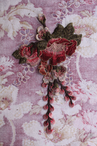 Vintage Embroidered Applique Floral Motif (No. 2)