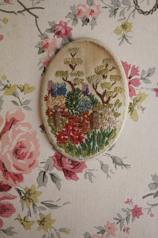 Reclaimed Hand Embroidered Panel