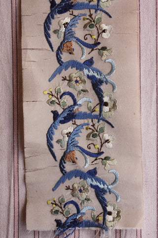 Exquisite Embroidered Bluebird Length - Panel 2