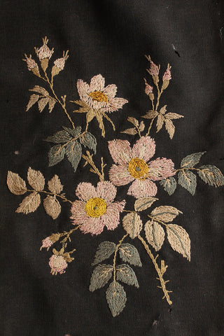 Beautiful Hand Embroidered Rose Panel
