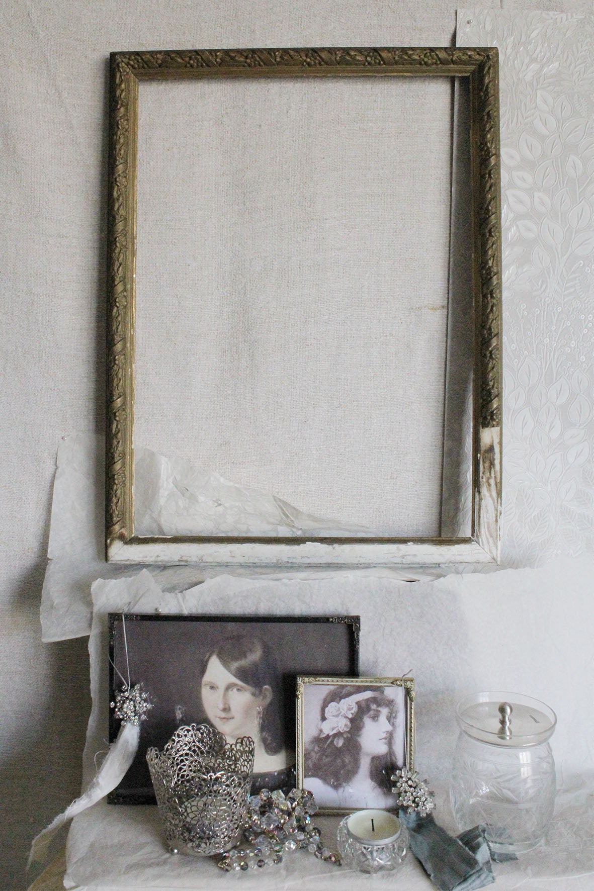 Antique Perfectly Imperfect Plaster Moulded Frame