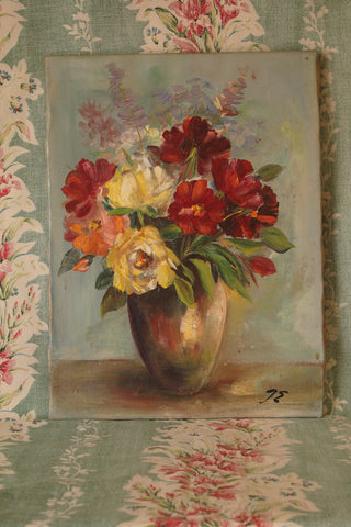 Old Floral Canvas - Roses