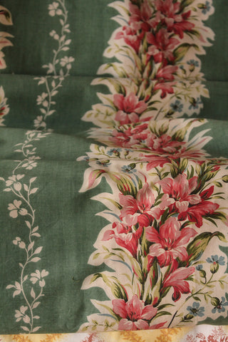 Long Reclaimed Vintage French Panel - Lillies