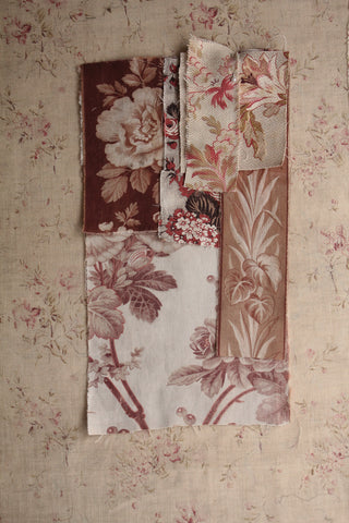 Ensemble of Antique French Printed Floral Cottons - No.3