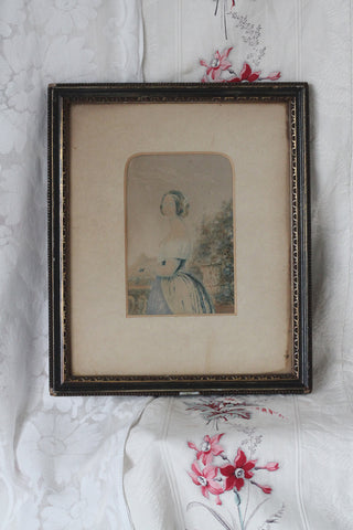 A Beautiful Old Framed Faded Portrait