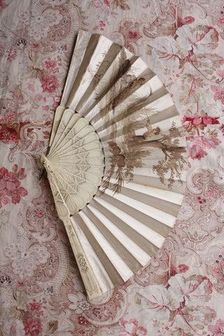 Beautiful Victorian Silk Fan