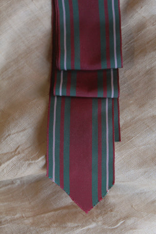 Vintage Milliner's Ribbon -  Faux Taffeta Stripe