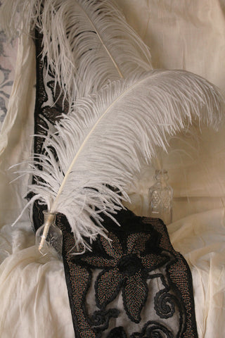Antique White Ostrich Feather