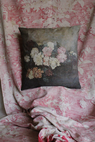 "ROSEWOOD" - Linen Garden Cushion 16" x 16"